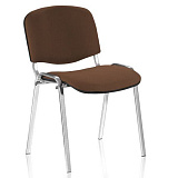 ISO (Изо) chrome C-24 Стул для посетителей ткань коричневая от интернет магазина Новый Стиль Киров