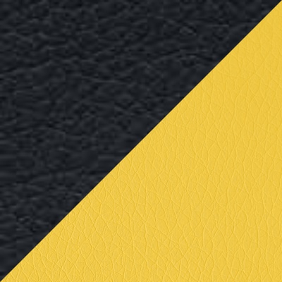 кожзам Diamond 600, черный + кожзам Yellow, желтый